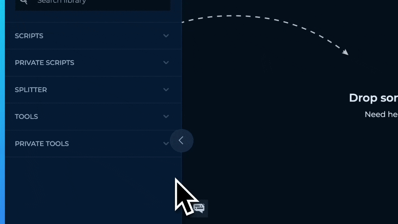Adding script to the editor