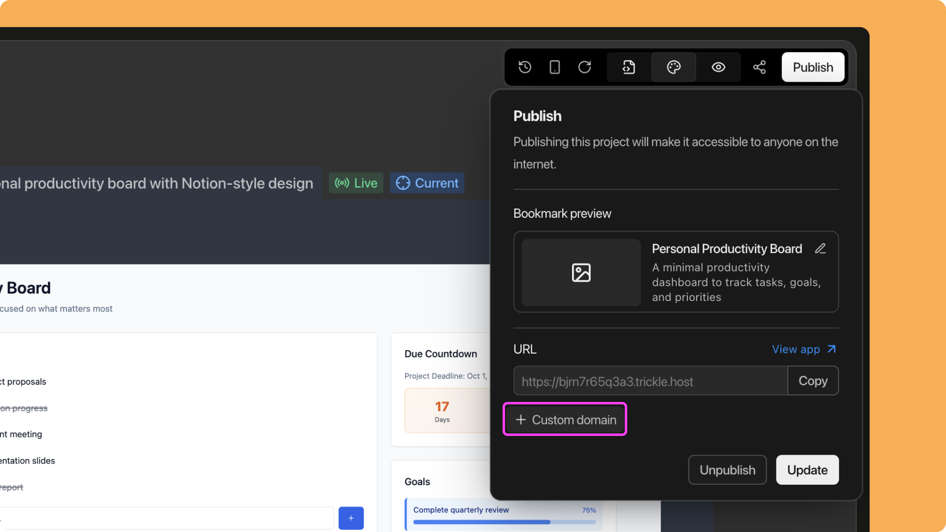 Set up Domains - Trickle Documentation