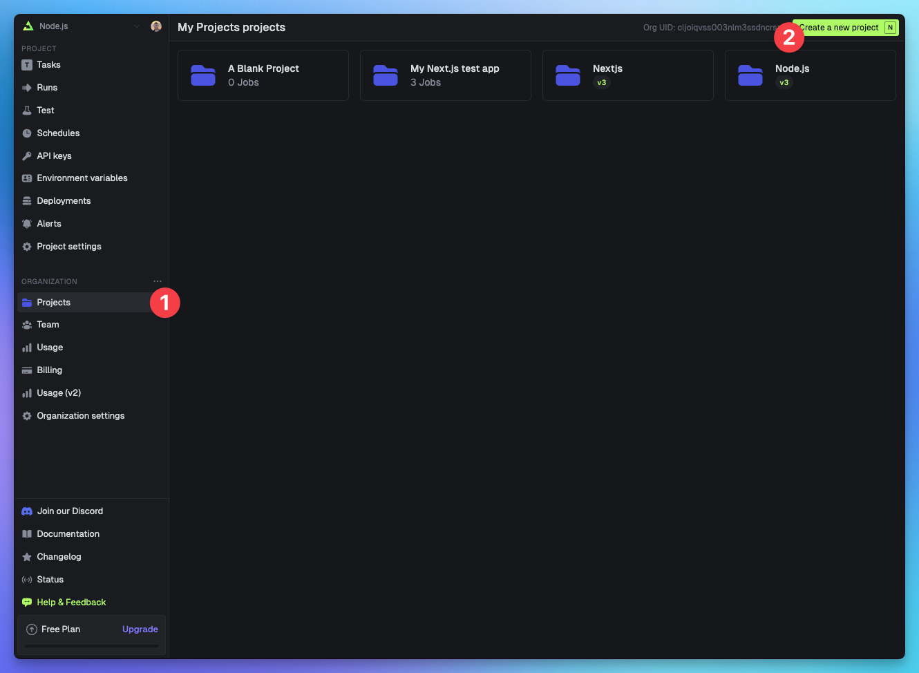 Create a project page
