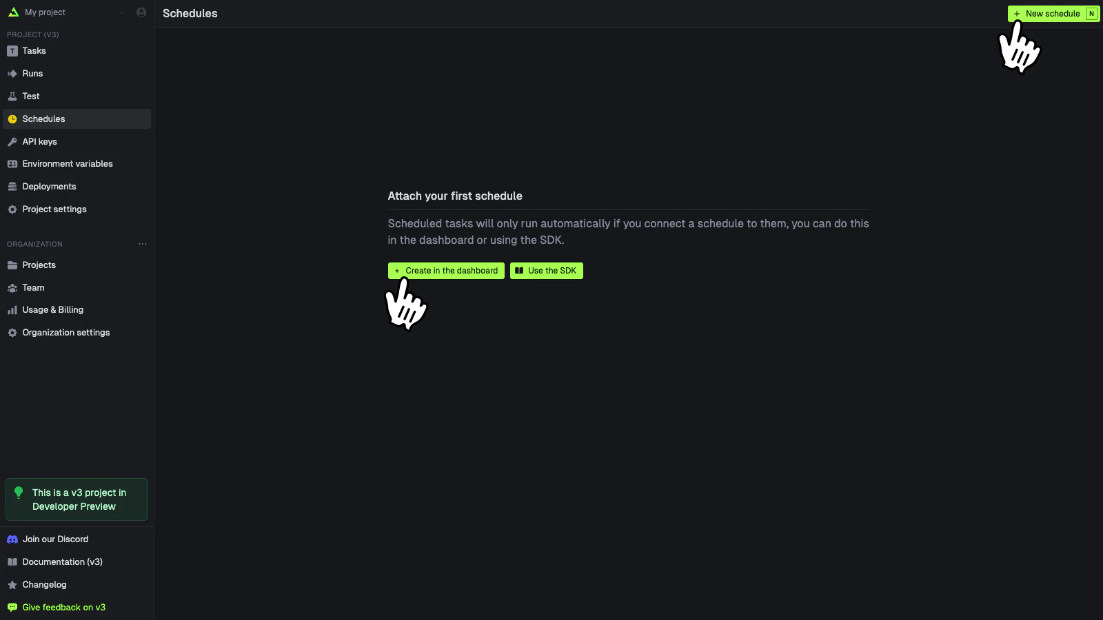 Blank schedules
page