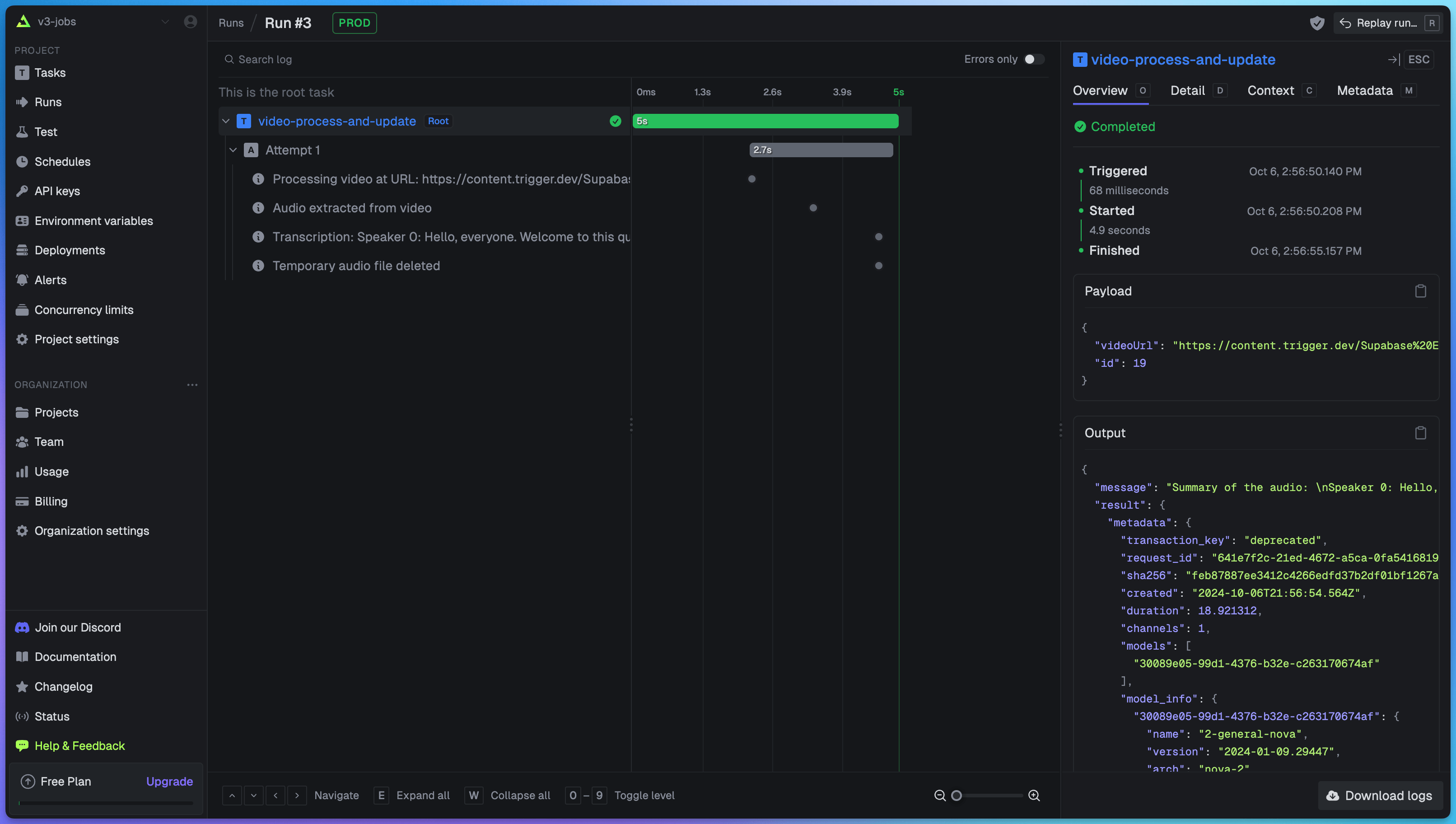 Supabase successful run