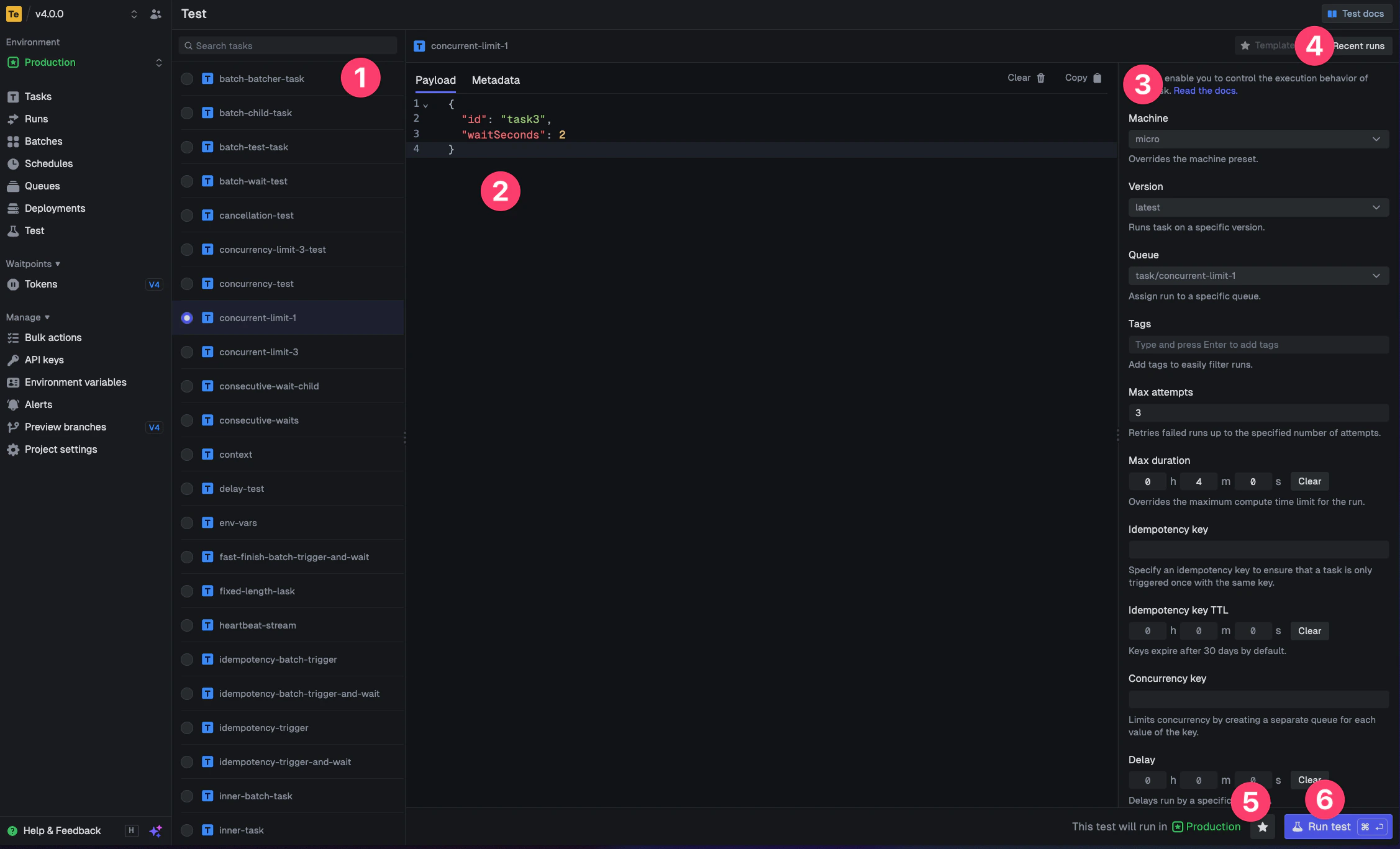 Select an environment