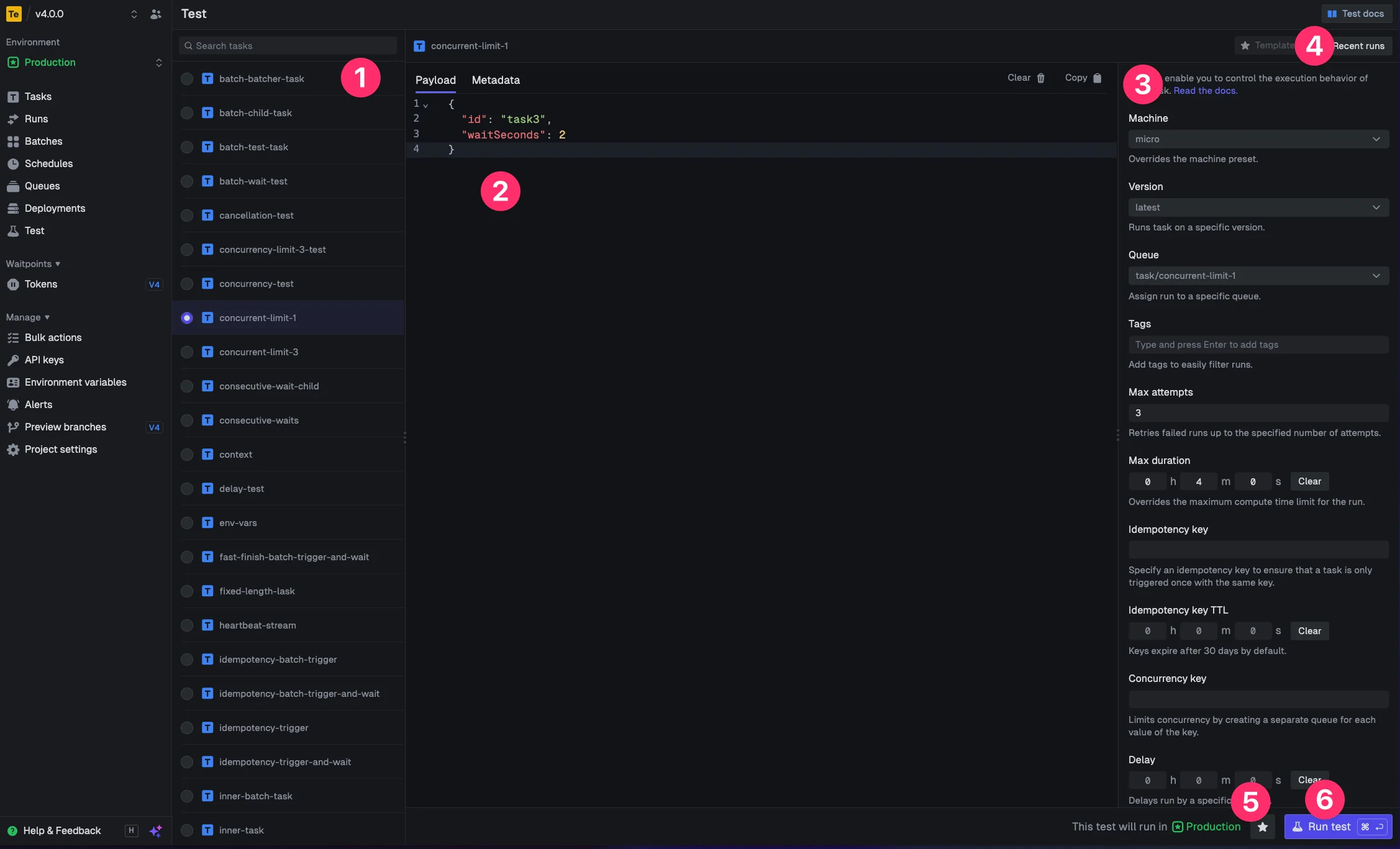 Select an environment
