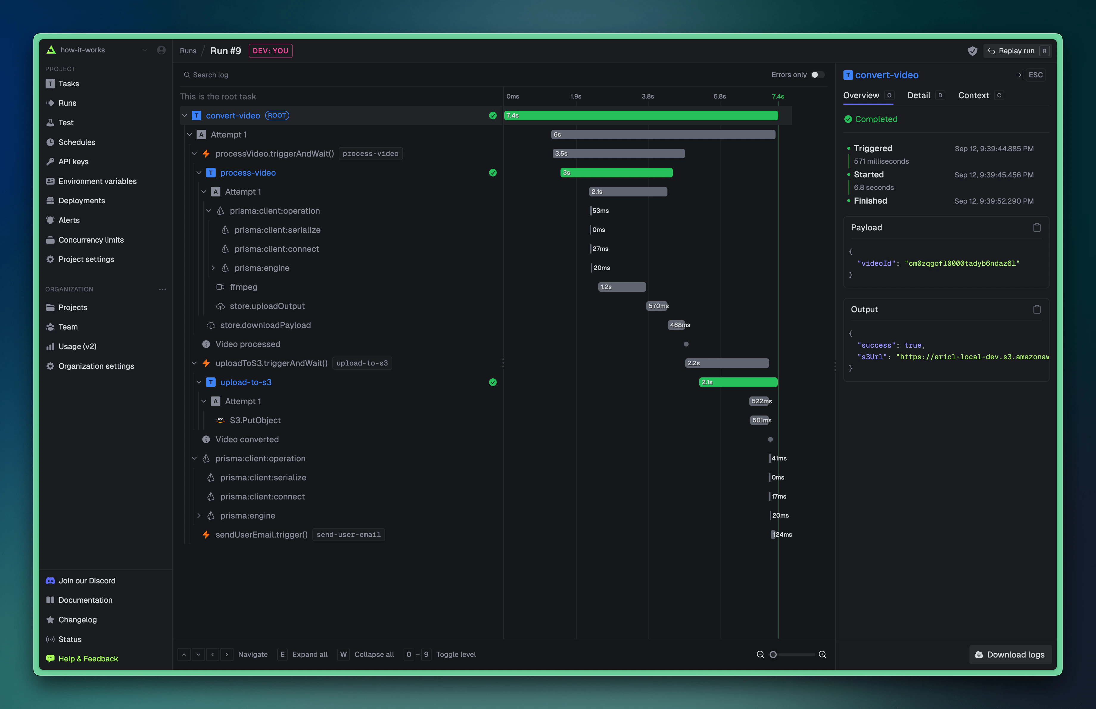 OpenTelemetry trace