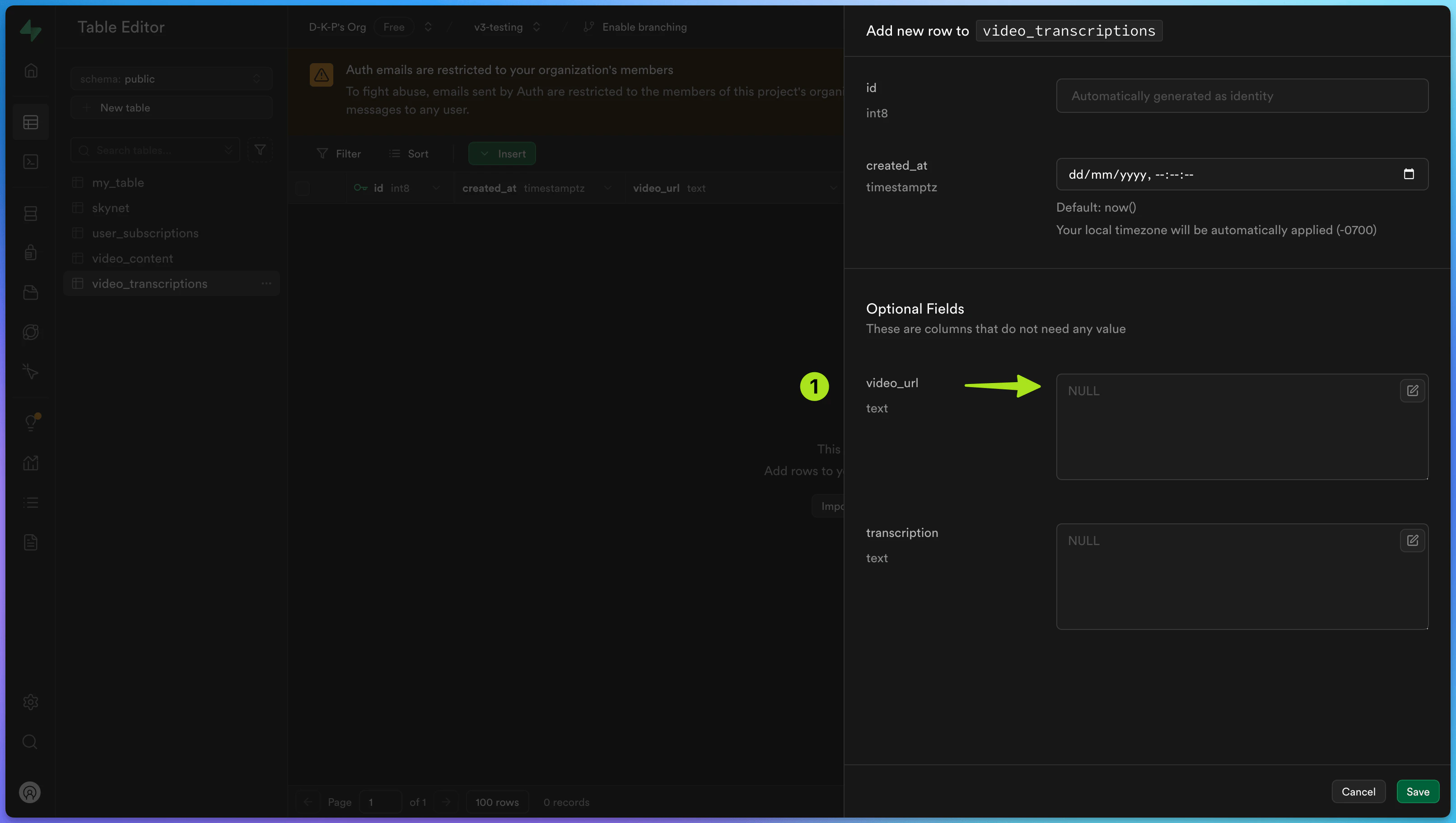 How to insert a new row 2