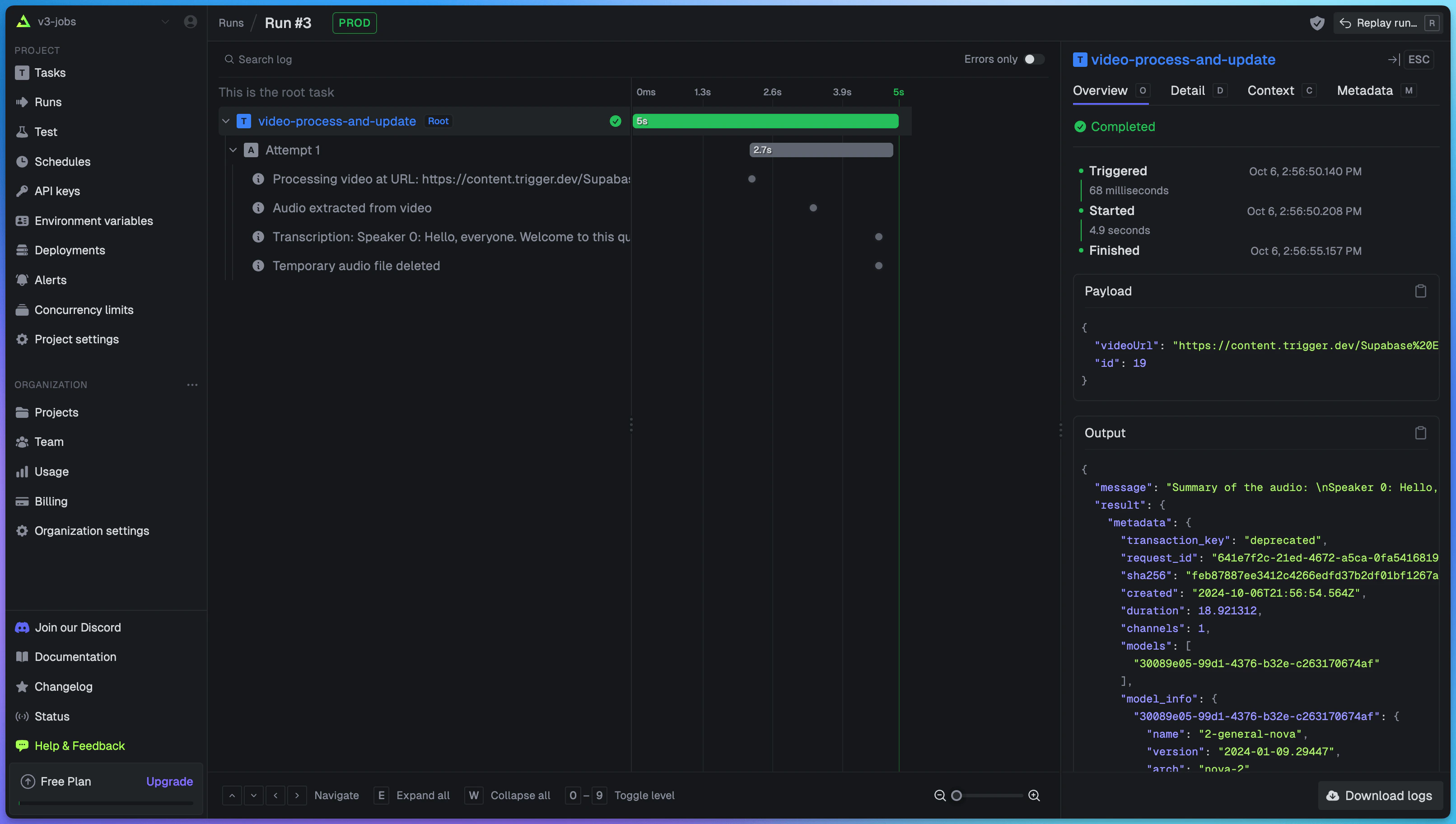 Supabase successful run