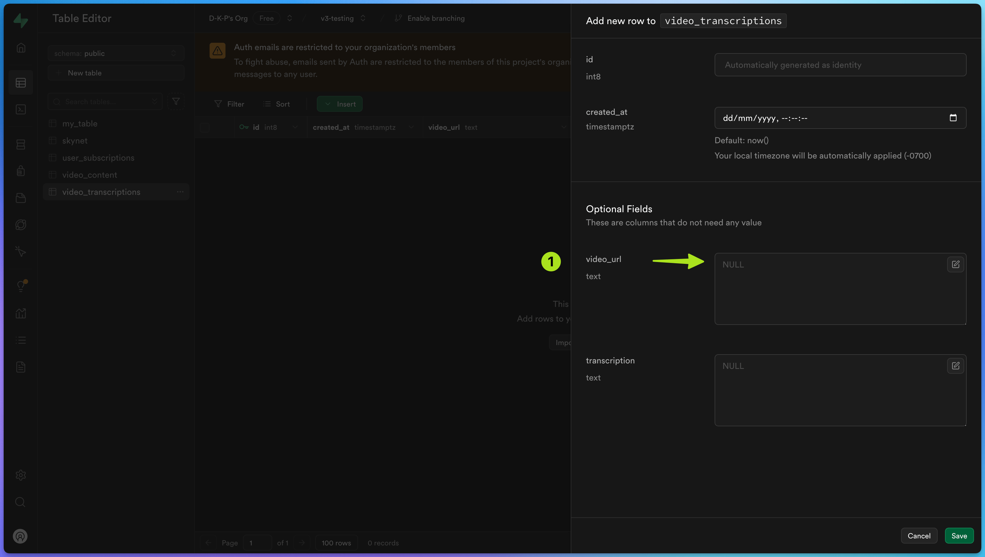 How to insert a new row 2