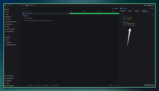 Run metadata - Trigger.dev