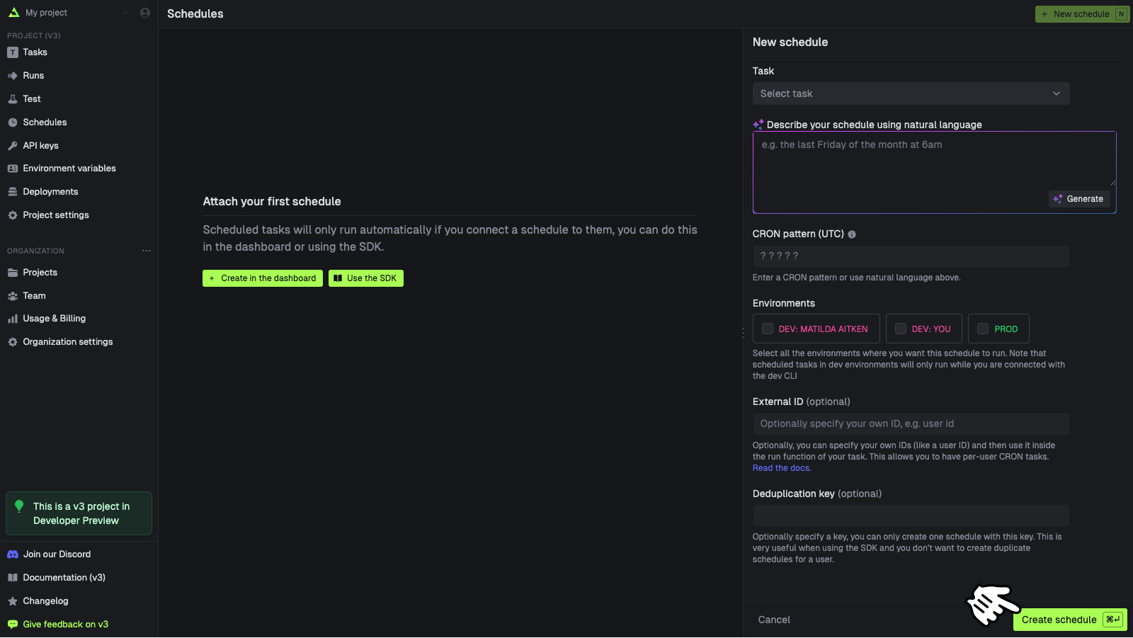 Environment variables
page