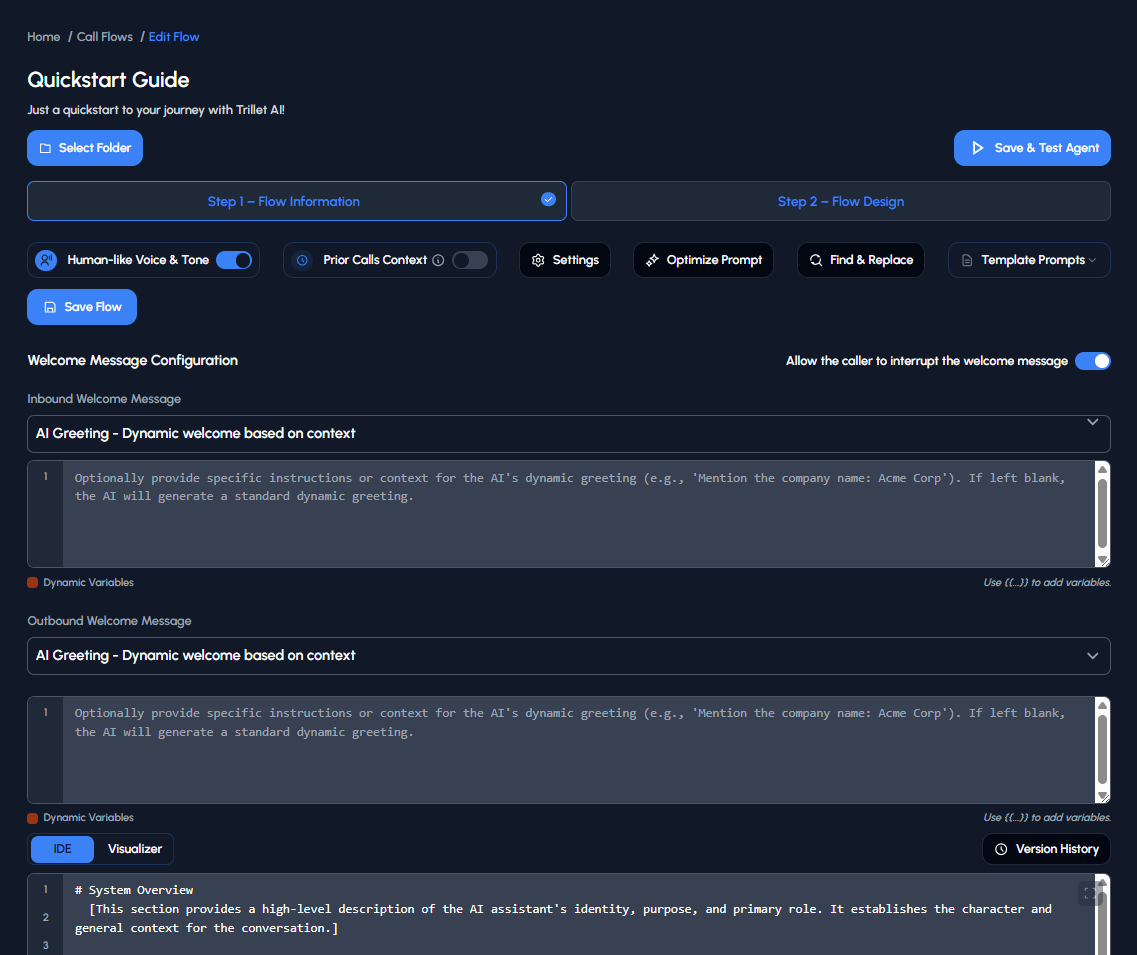 Prompt Editor Interface