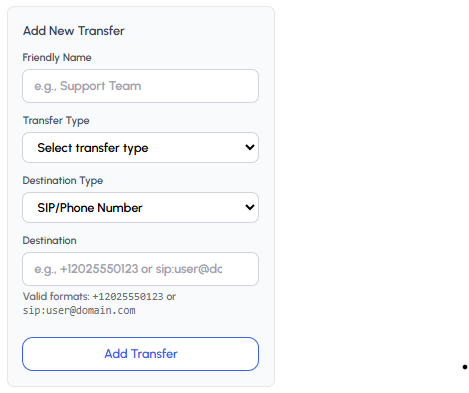 Transfer Configuration