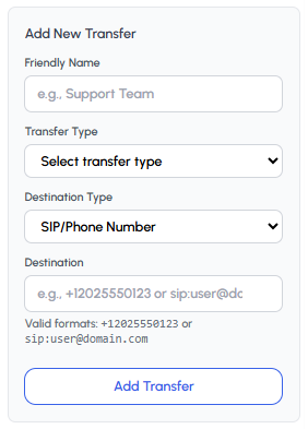 Transfer Configuration
