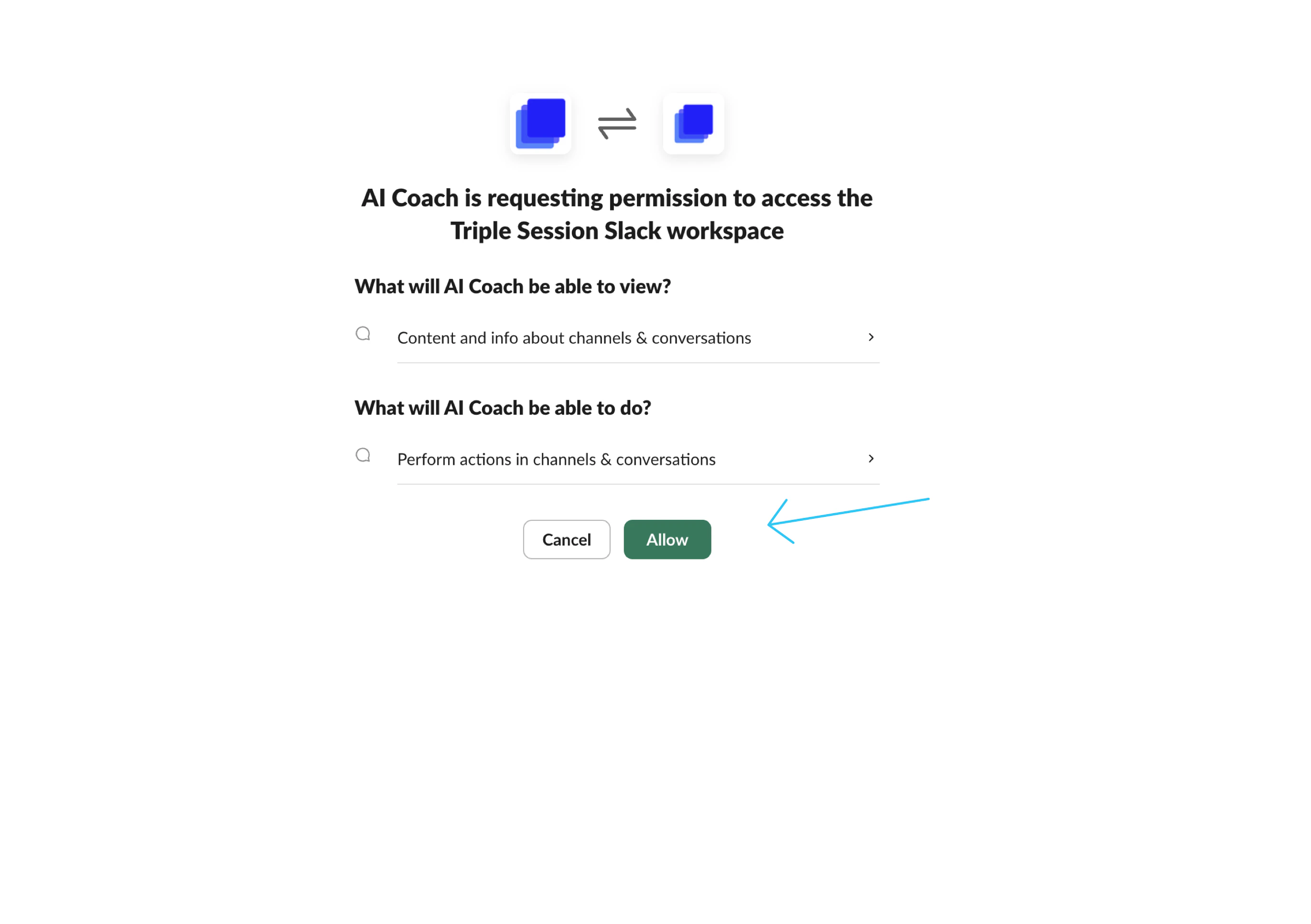Connecting Slack to Triple Session