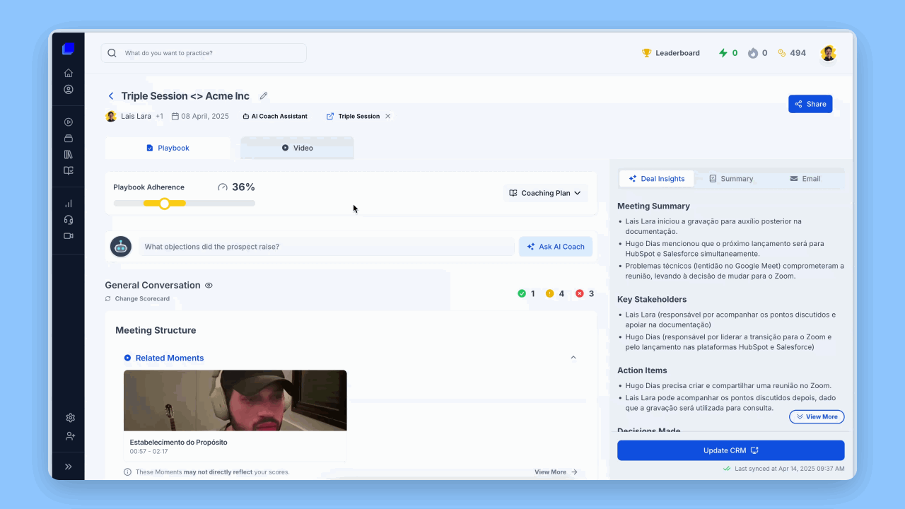 Link call to Salesforce CRM record