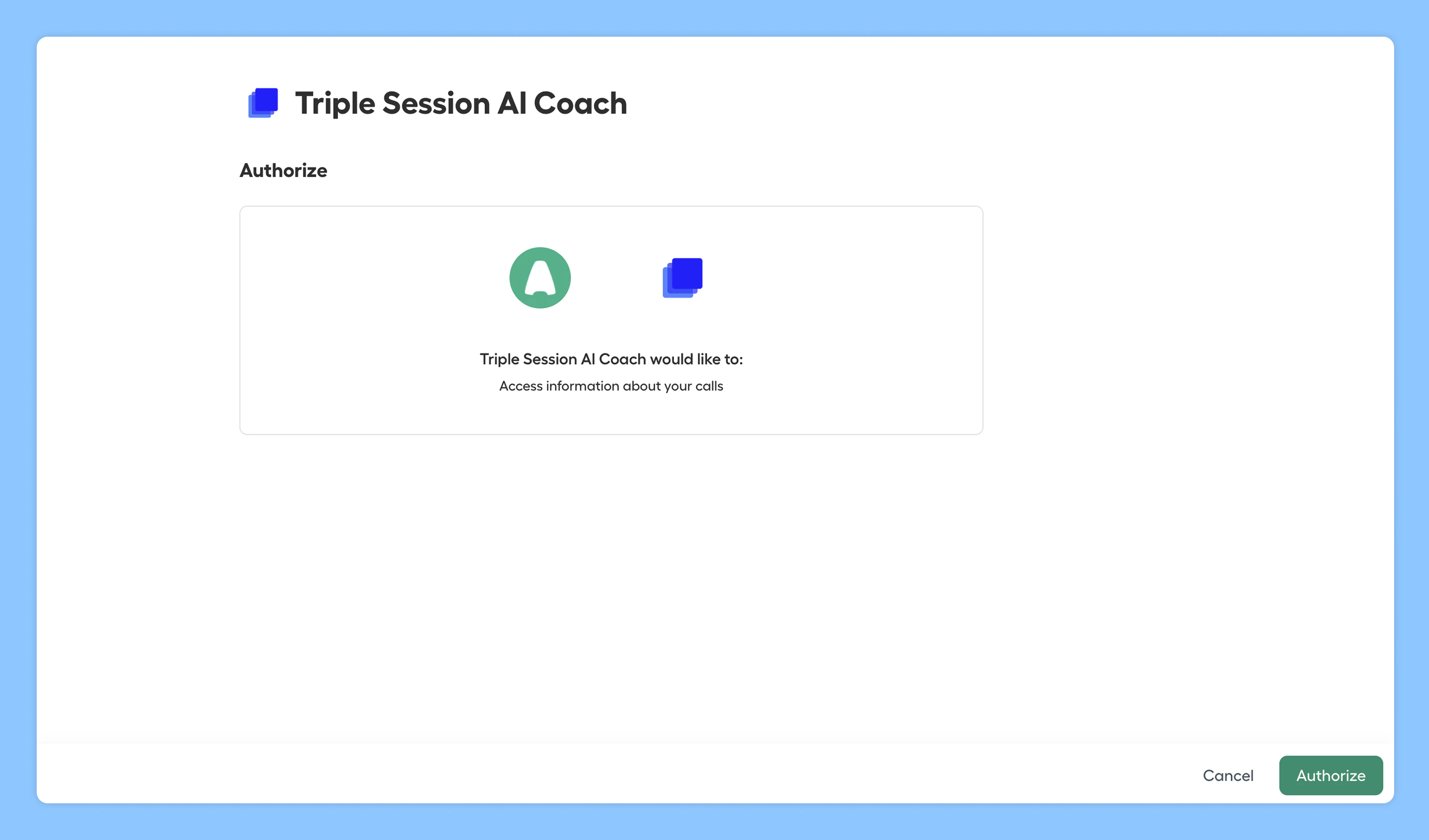 Authorize Aircall access