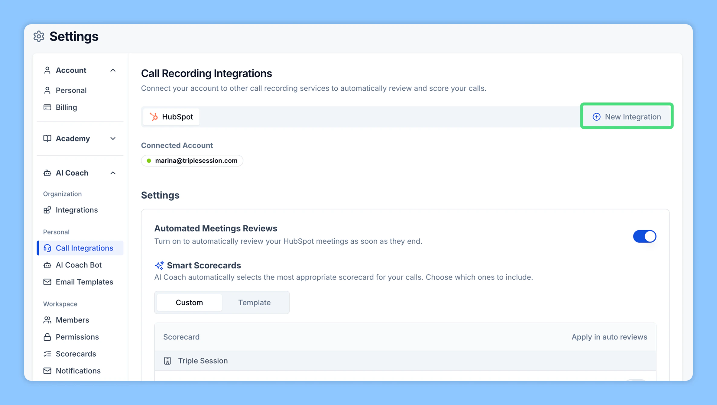 New HubSpot integration confirmation