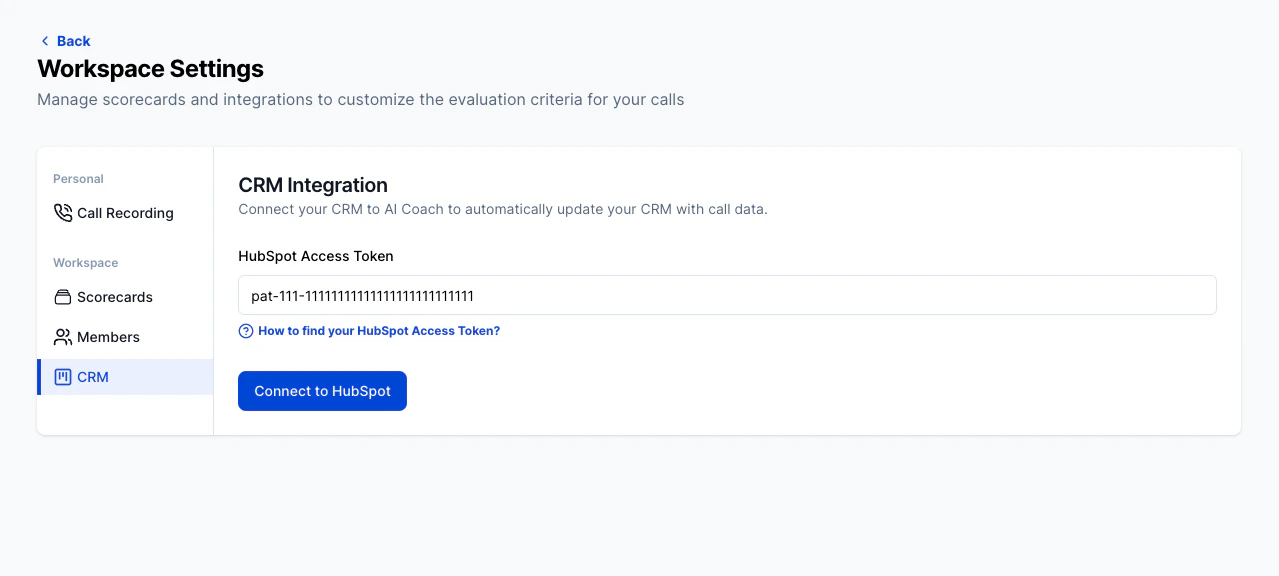HubSpot CRM field mapping — step 6