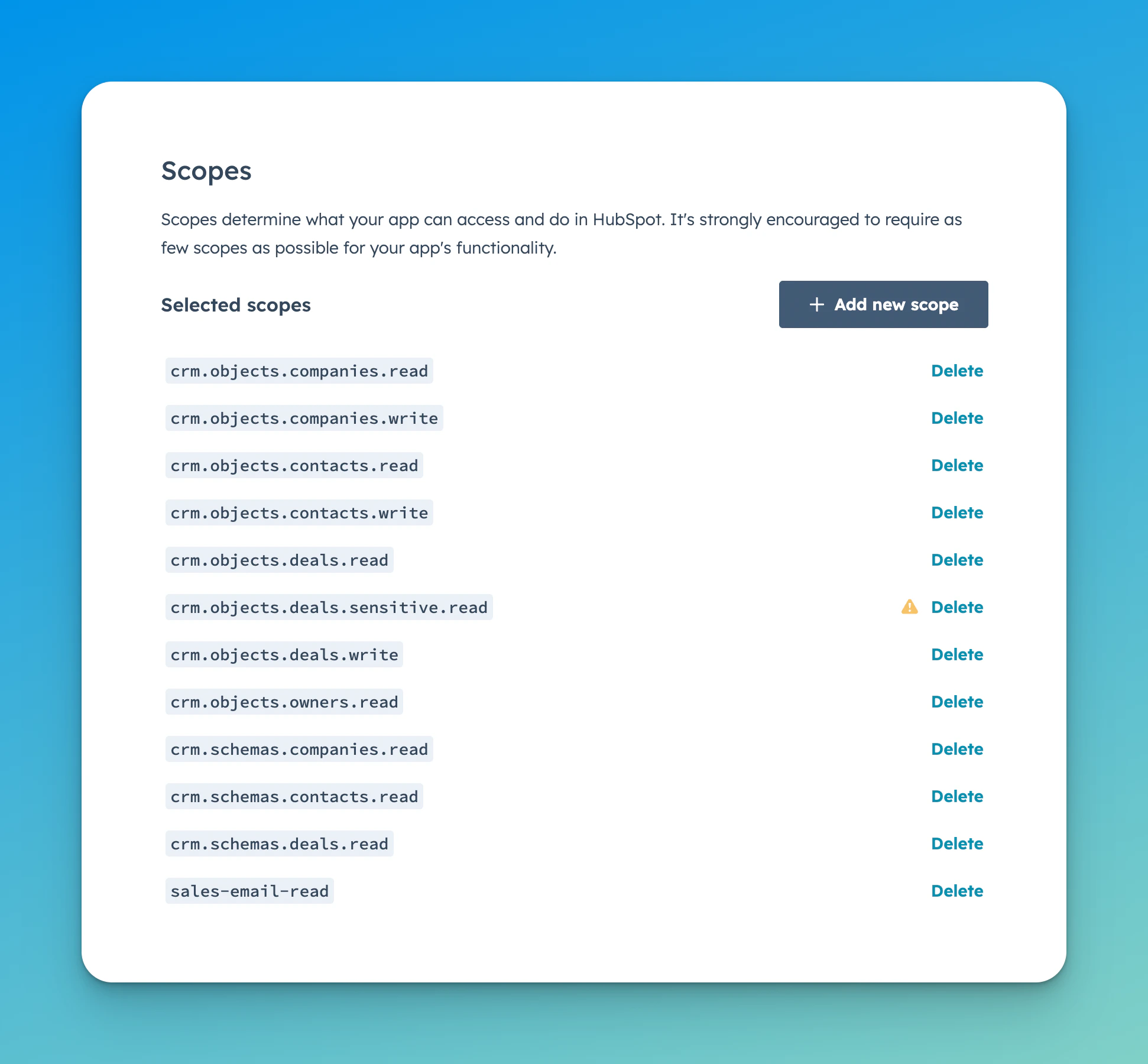 HubSpot CRM sync settings — step 9