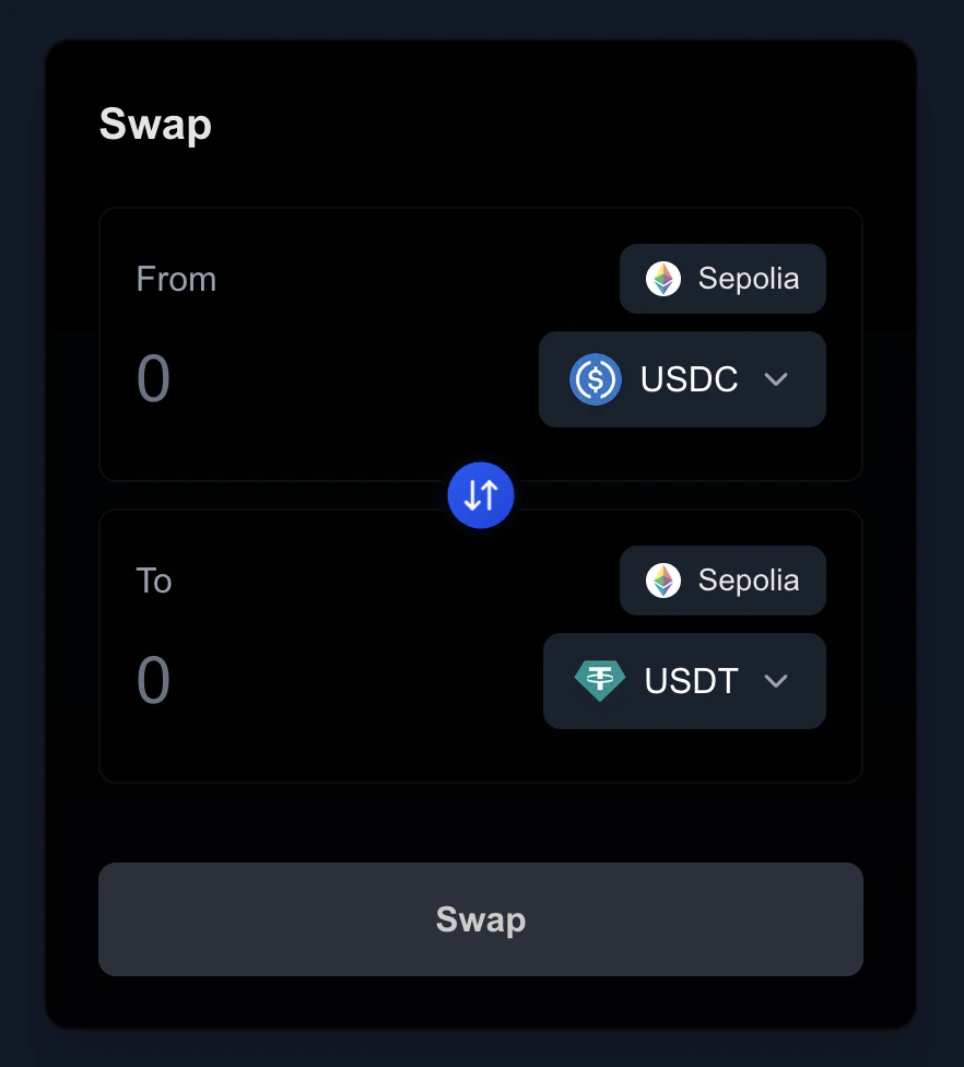 Simple Swap Interface