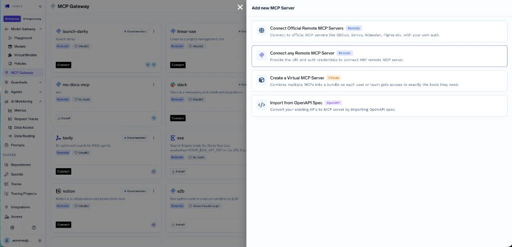 Add MCP Server Options