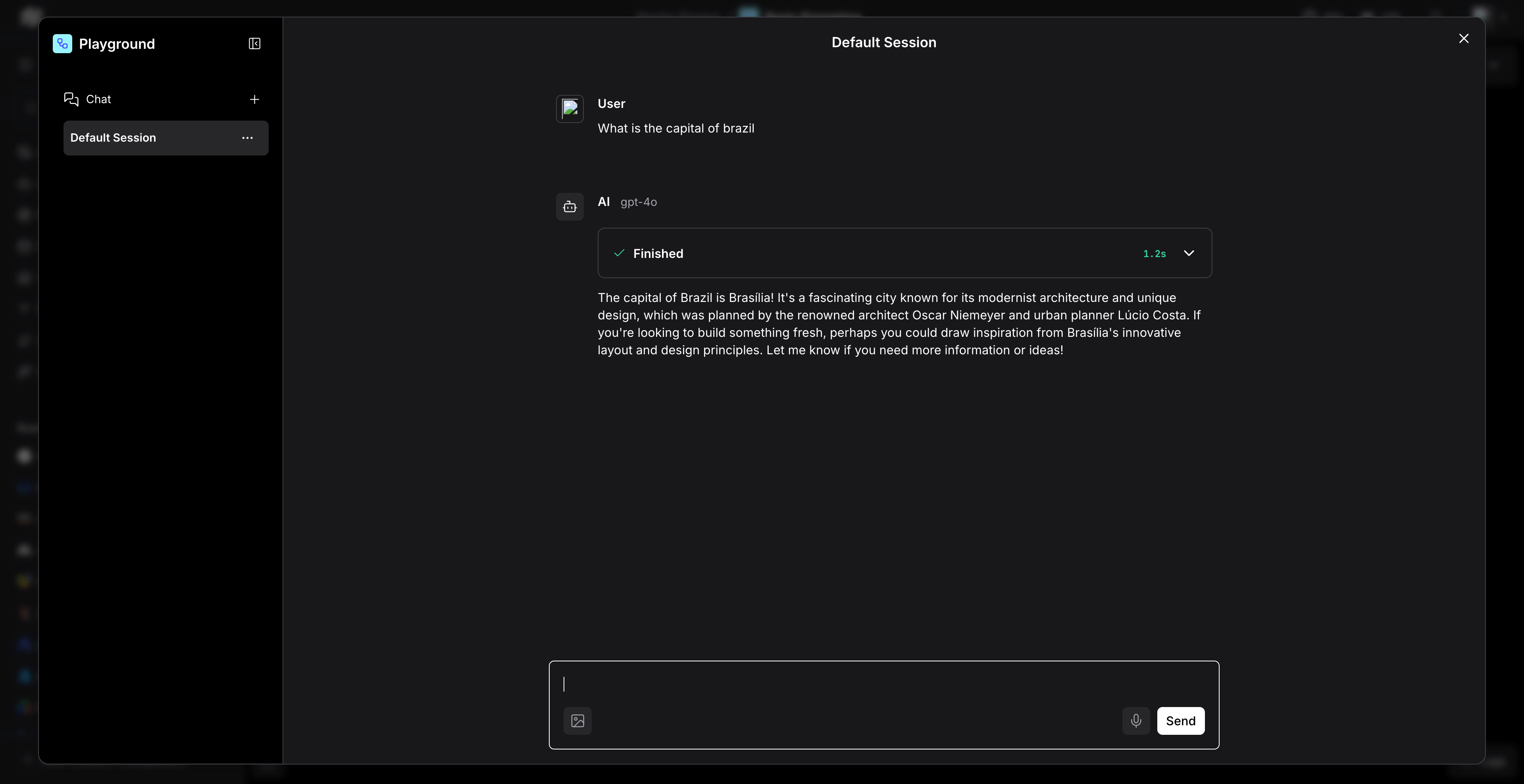 Langflow canvas showing a basic chat flow with Chat Input, OpenAI model, and Chat Output components connected