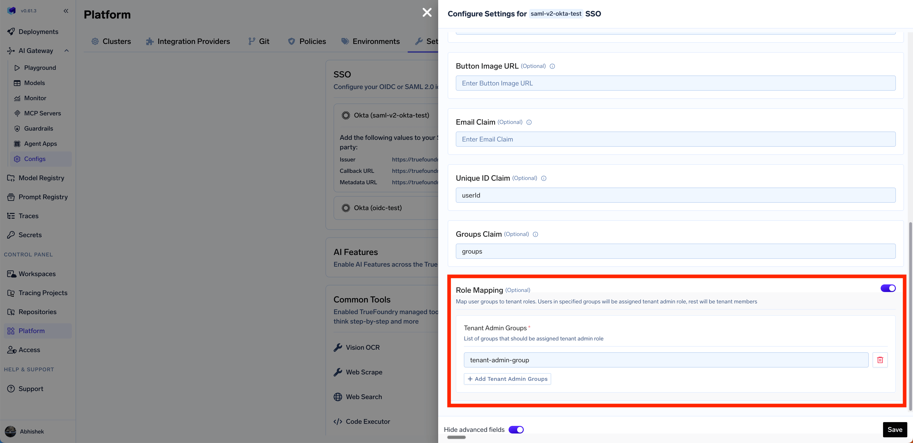 Assign Role via SSO group