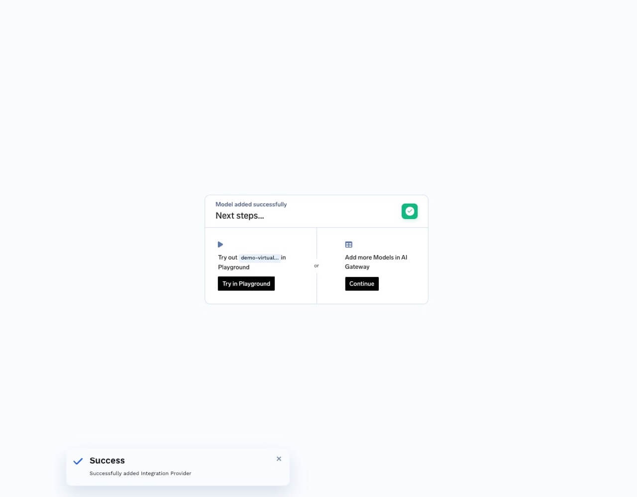Try in playground button next to virtual model