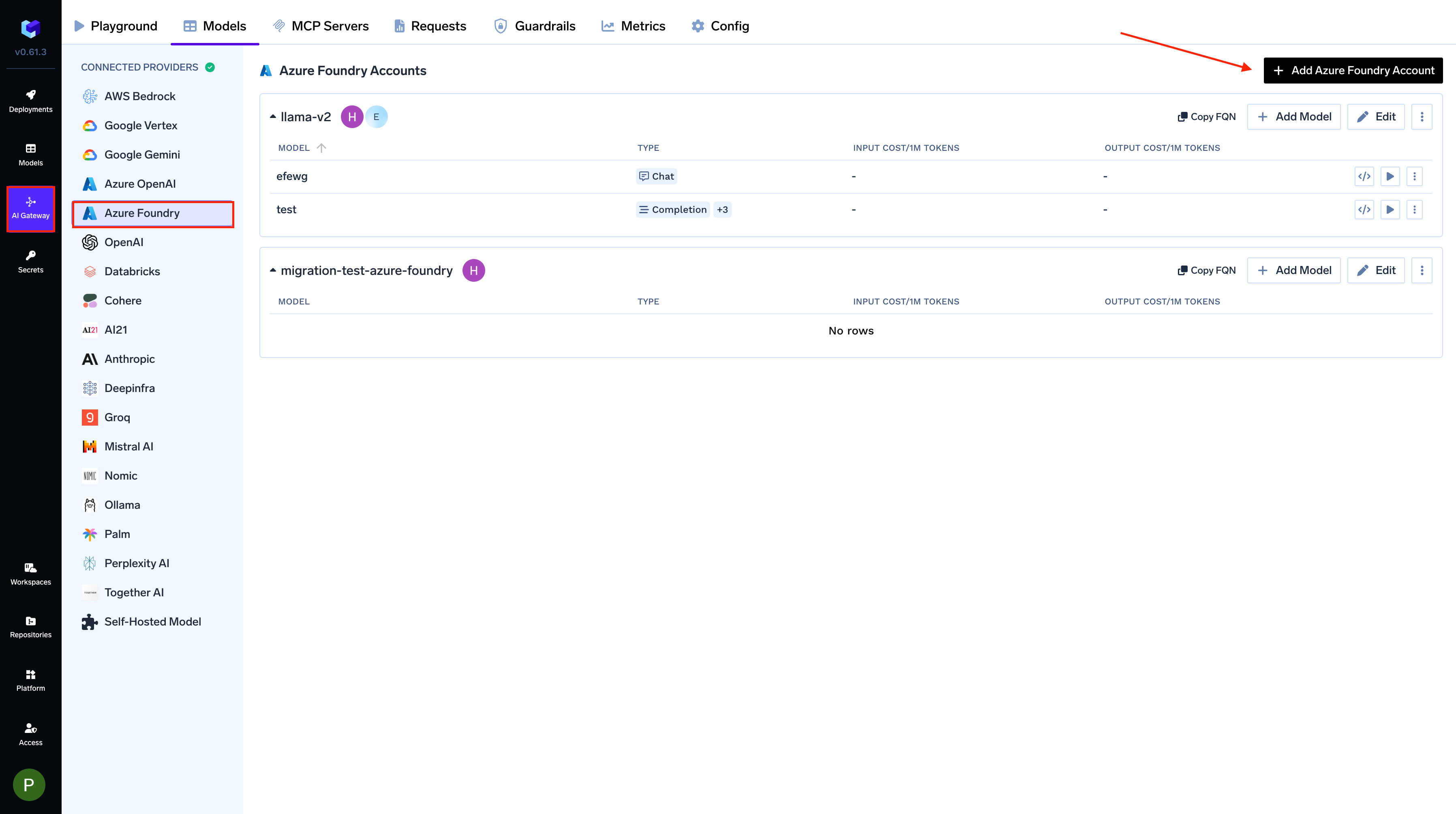 Navigating to Azure AI Foundry Provider Account in AI Gateway