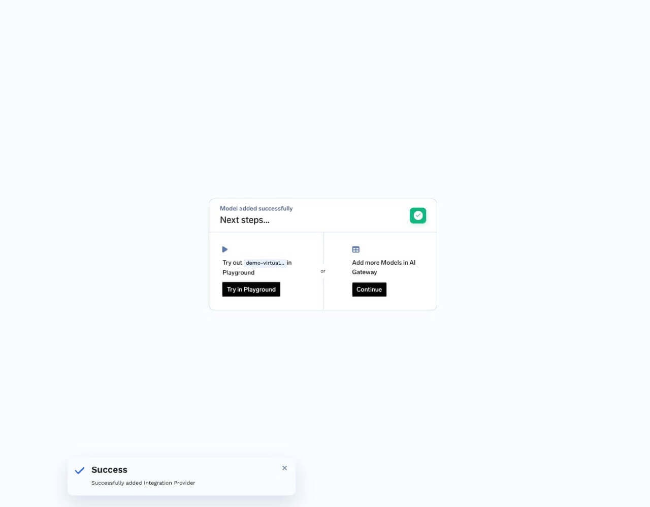 Try in playground button next to virtual model