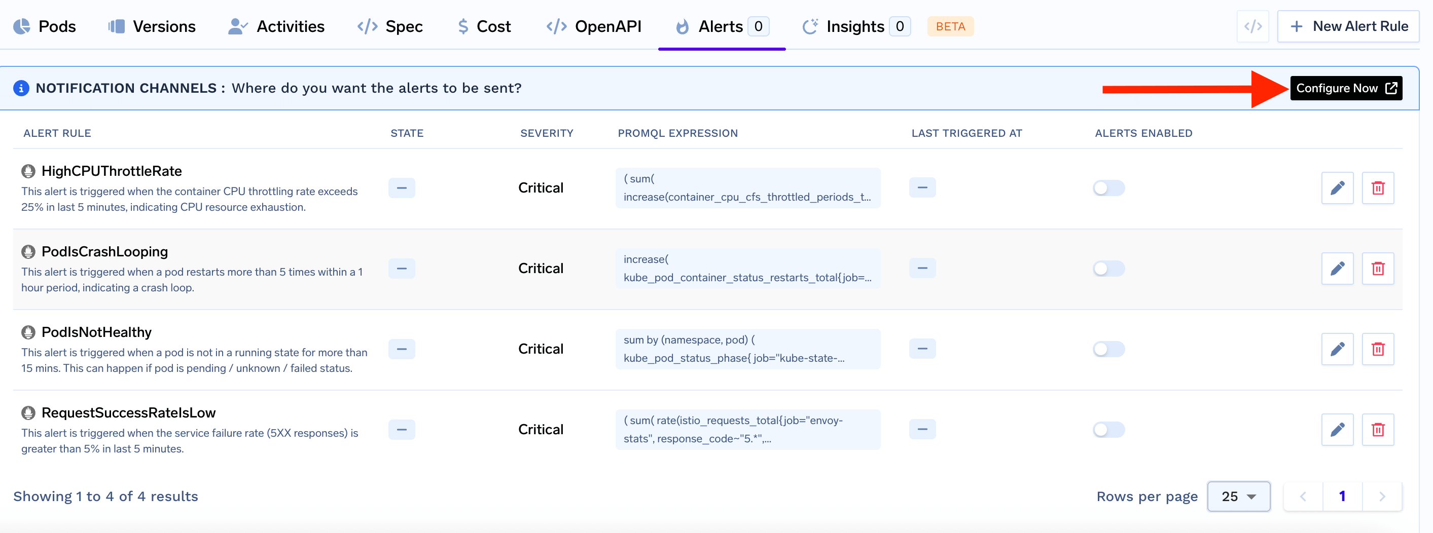 Configure Notification Channels