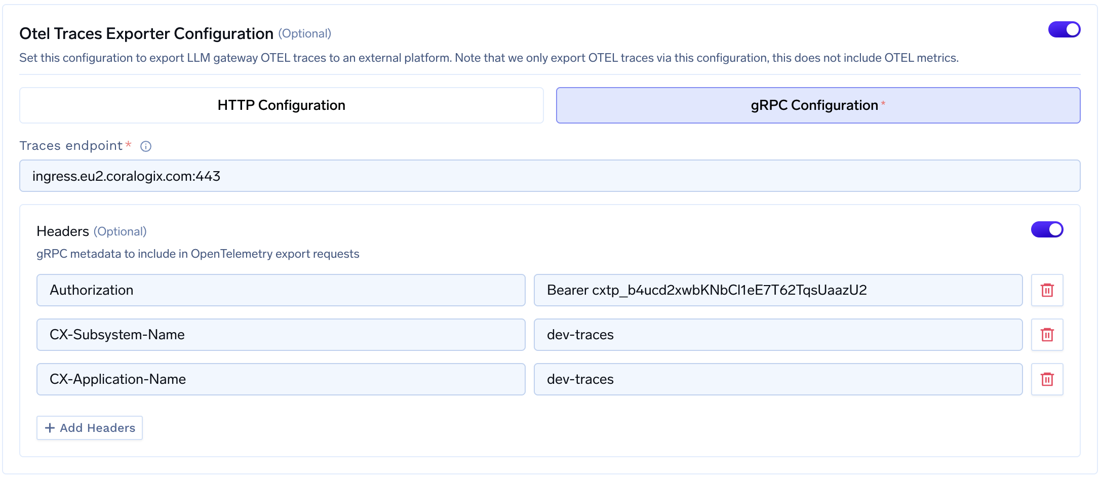 Coralogix - TrueFoundry Docs