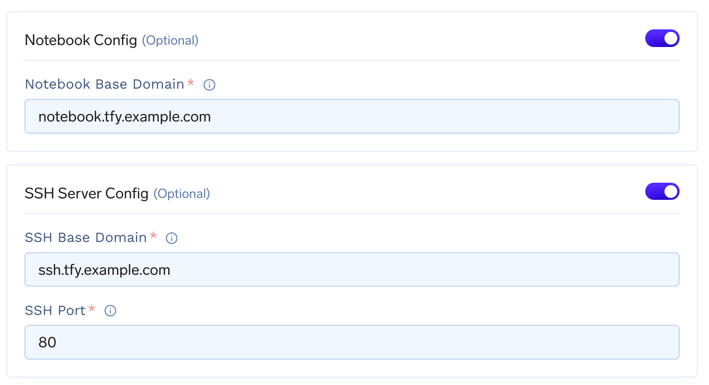 Adding base domain for workbench config