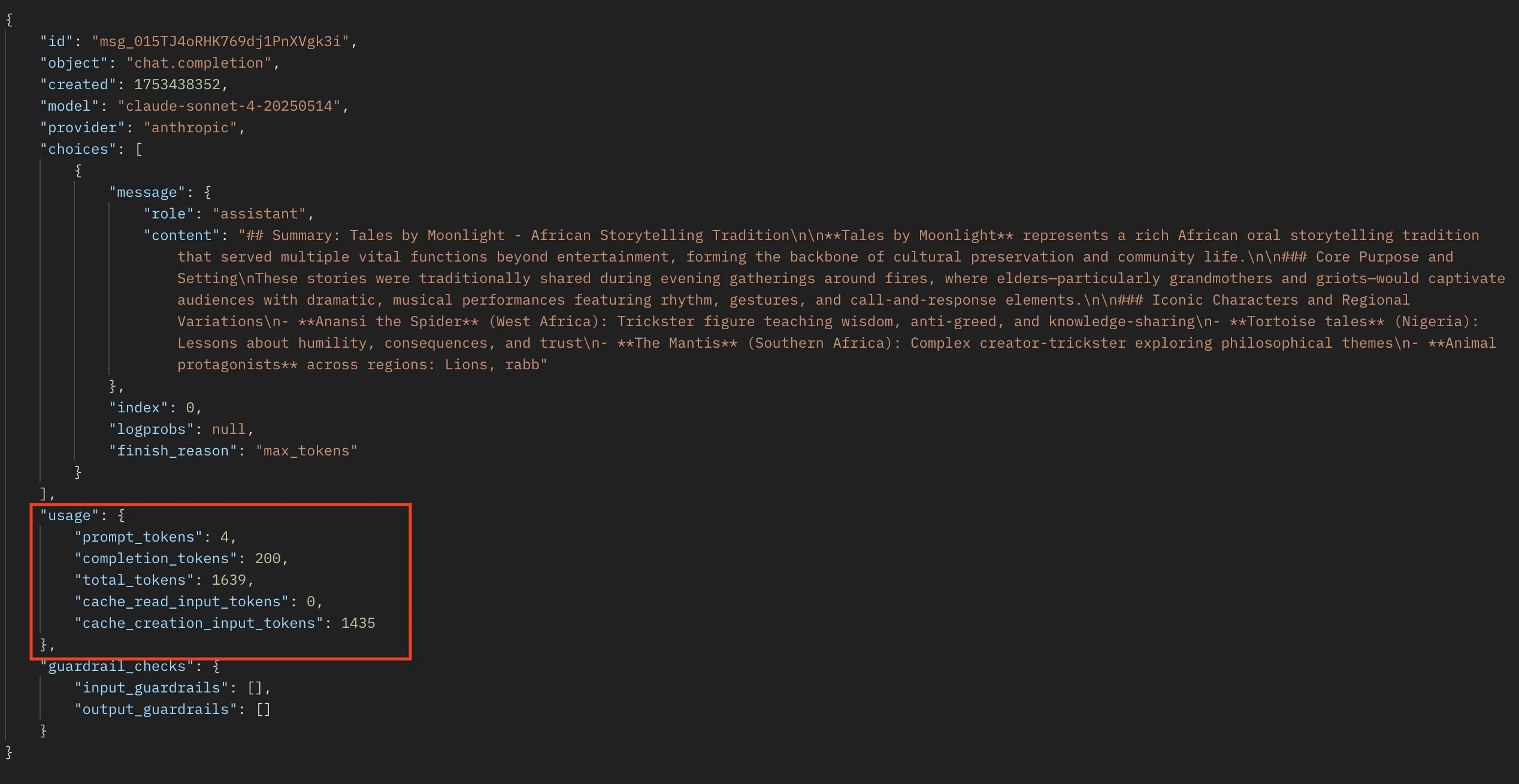 Cache performance metrics