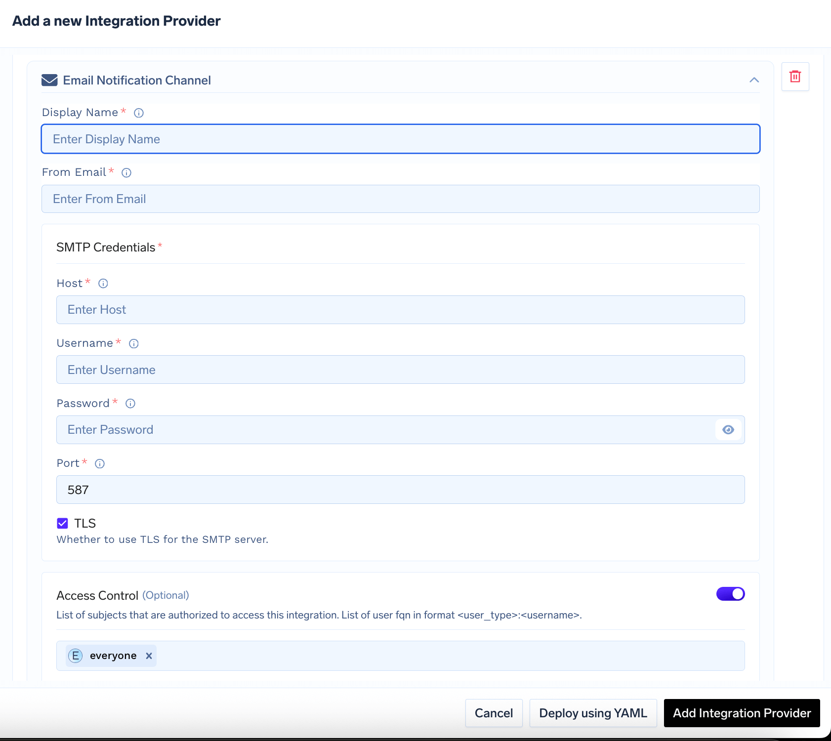 Email Integration Form