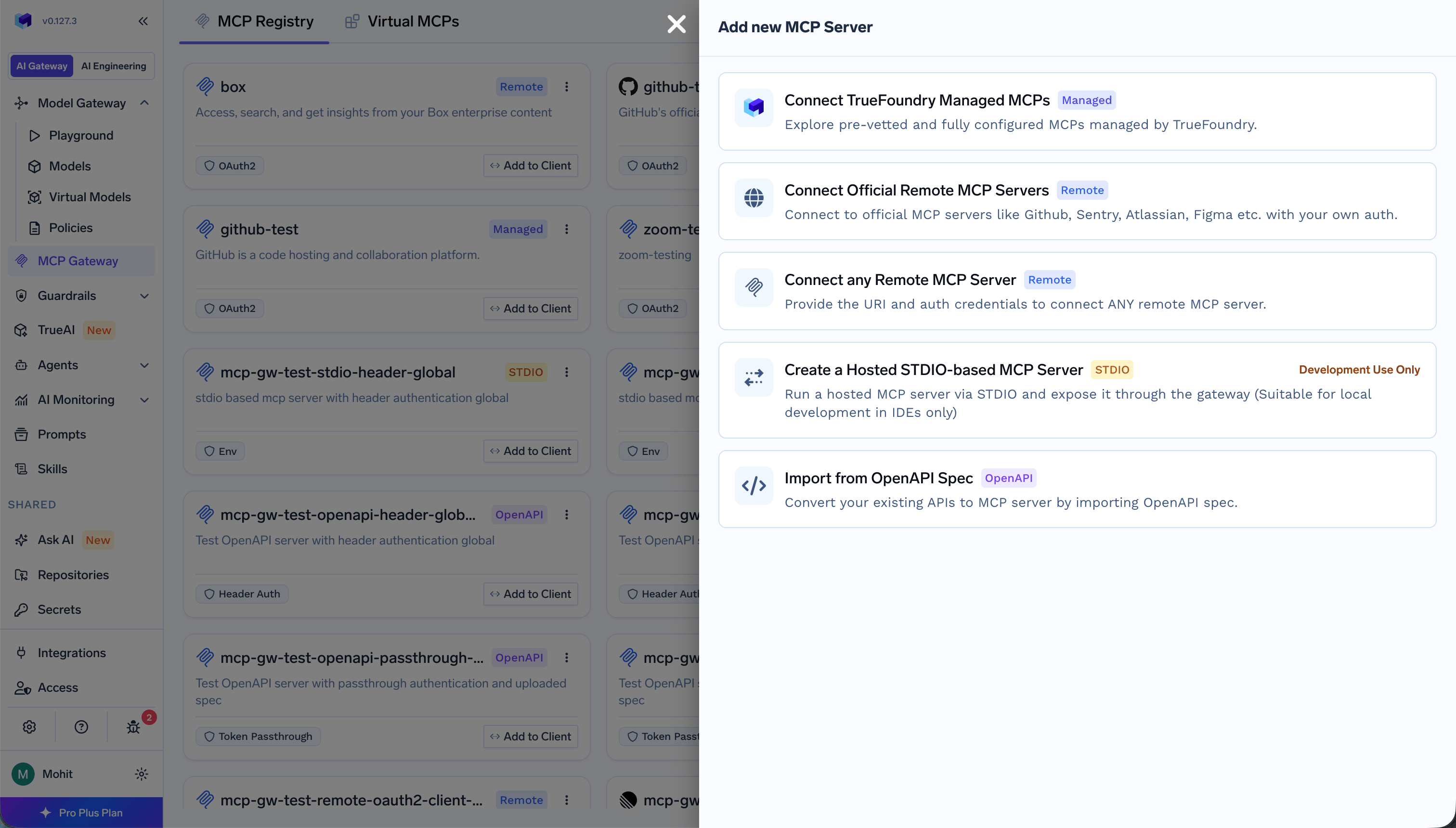 Add MCP Server Options