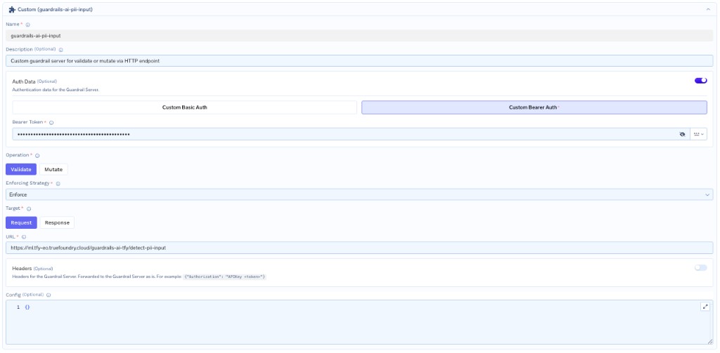 Guardrails AI Integration - TrueFoundry Docs