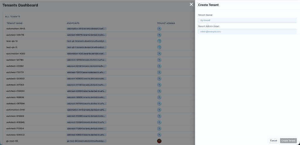 Manage Multi-Tenancy on the Control Plane - TrueFoundry Docs