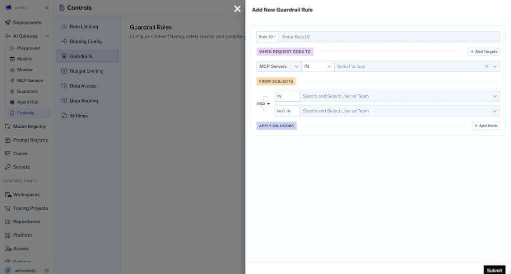 Guardrails YAML Schema Change — v0.116 - TrueFoundry Docs