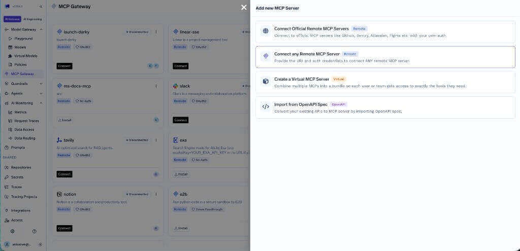 Add MCP Server Options