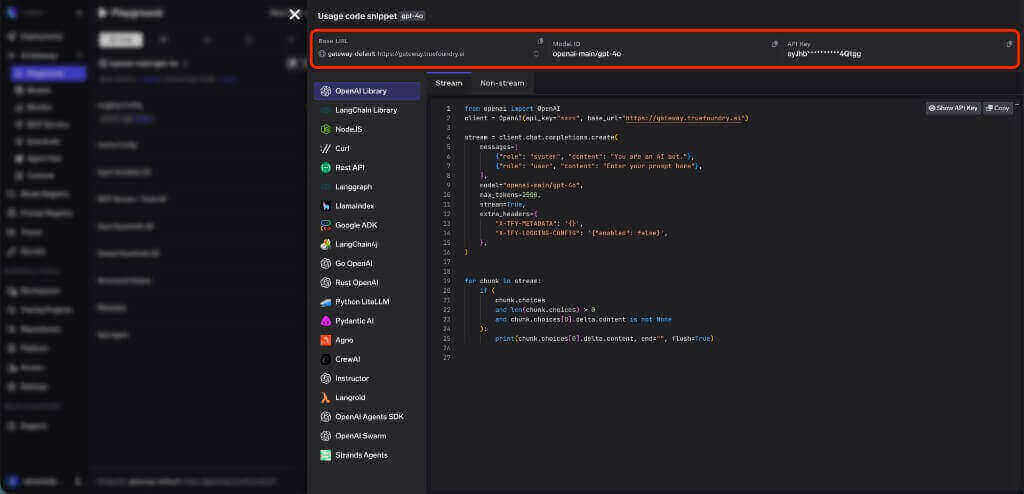 Making Your First Request - TrueFoundry Docs