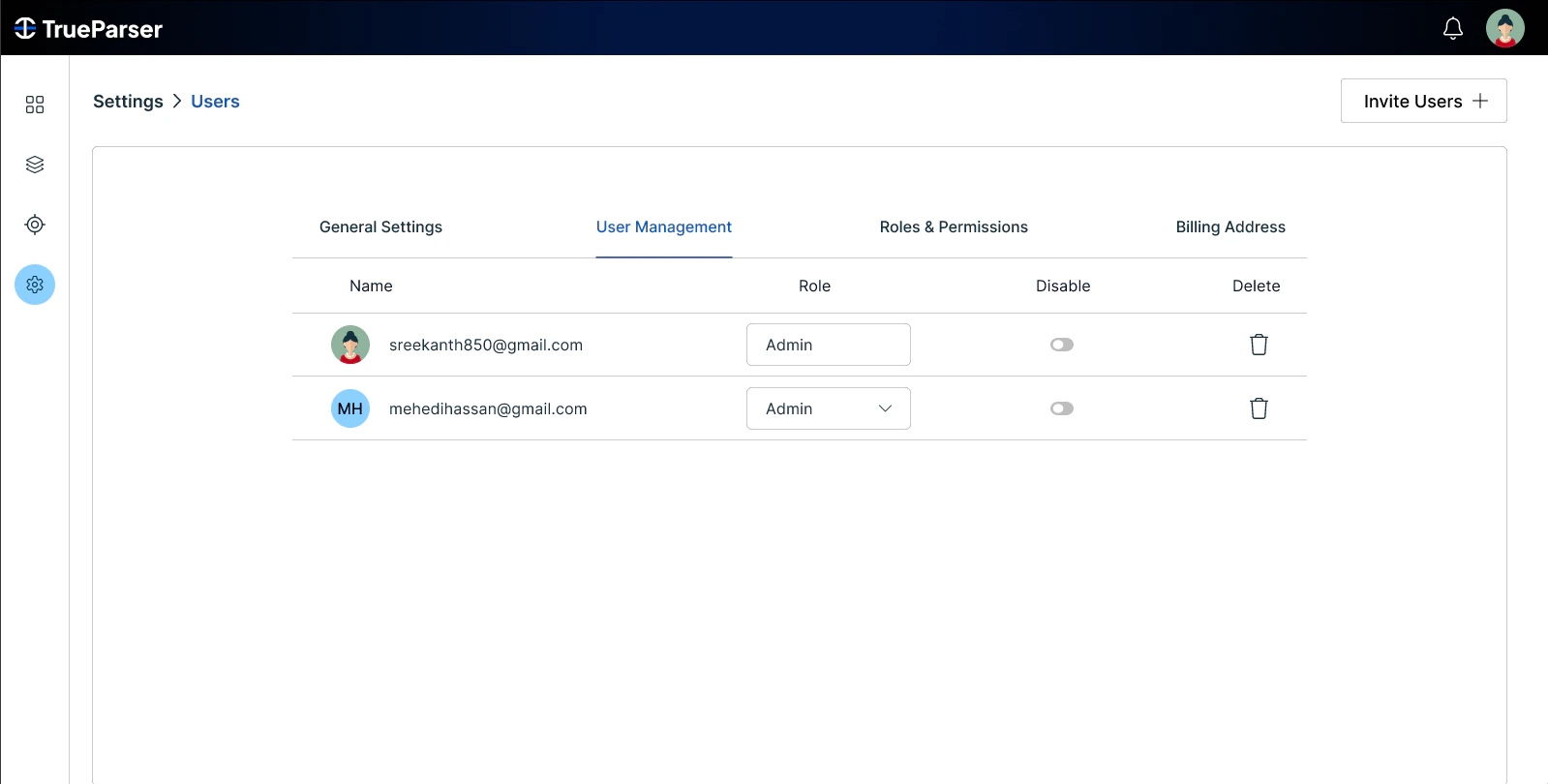 Users List Screen