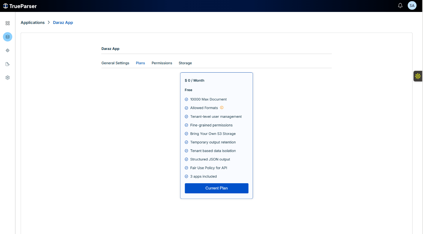 Subscription Plans Tab