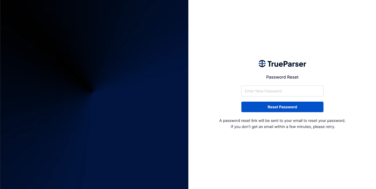 Password Reset Screen