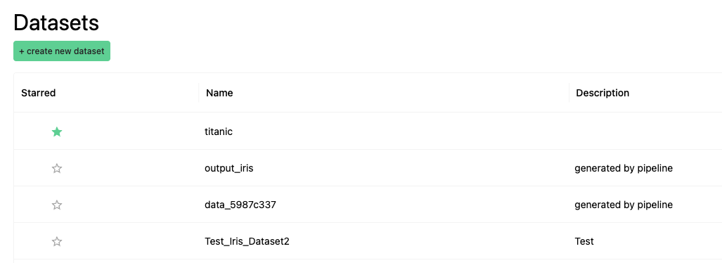 add data from datasets page