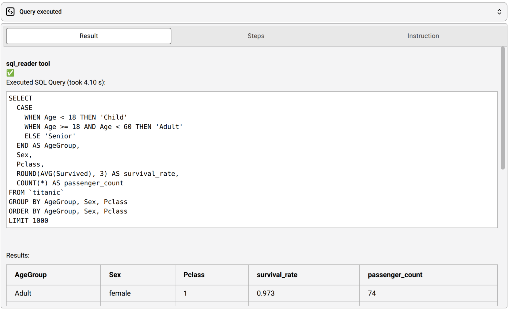 Query tool