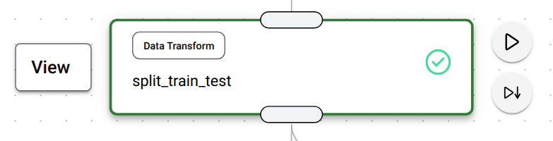 Run controls on pipeline canvas
