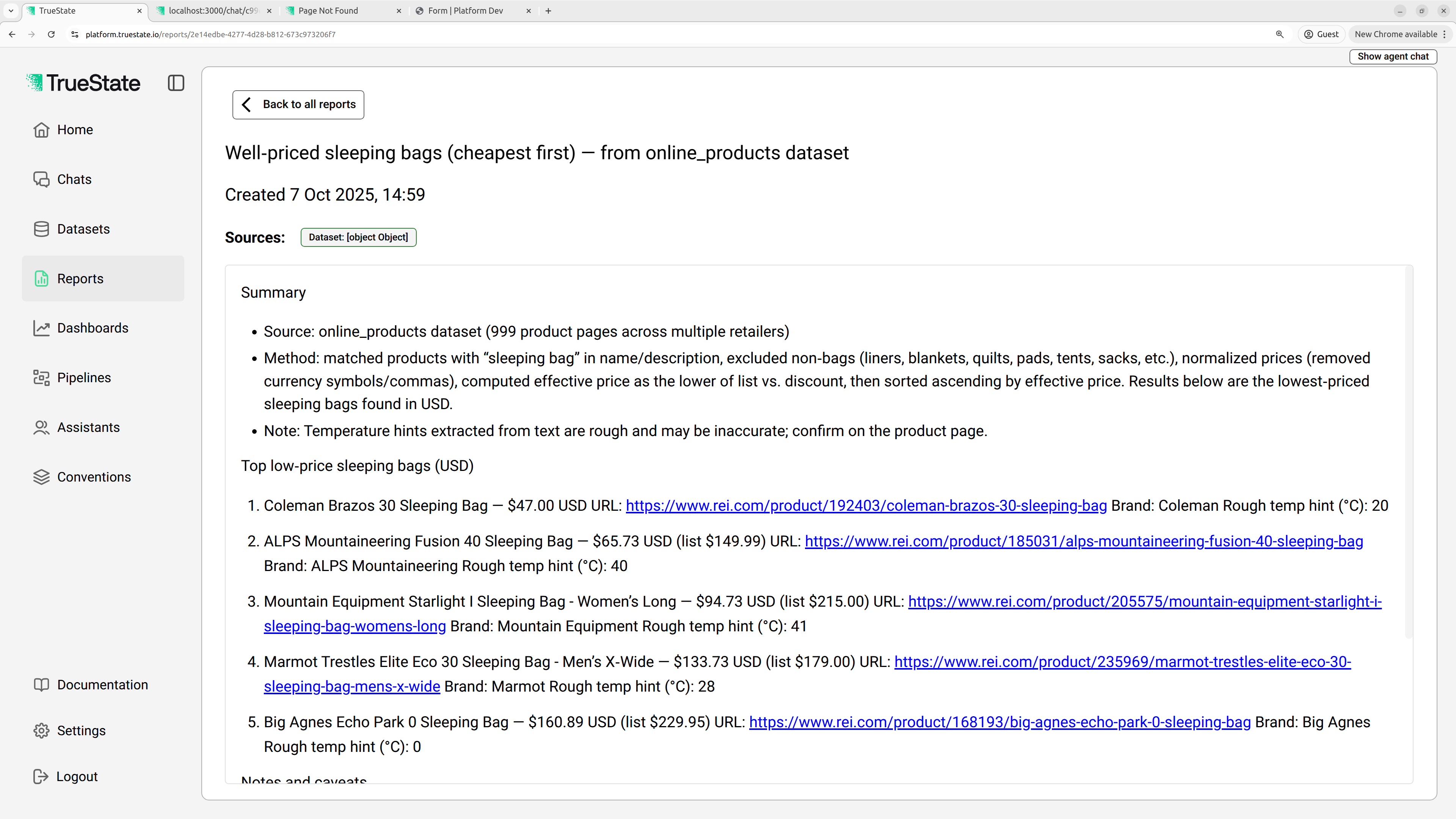 Viewing a Report
