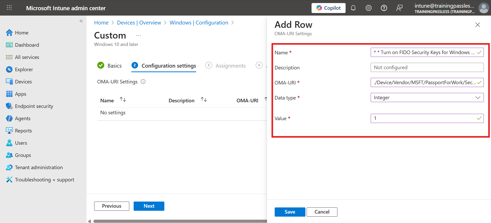 Enable FIDO2 security key sign-in for Windows - TruU Docs