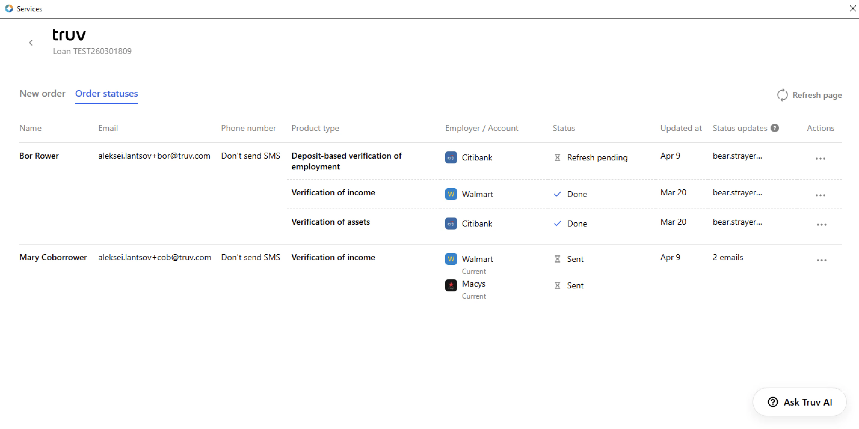 Refresh pending status in Order statuses tab