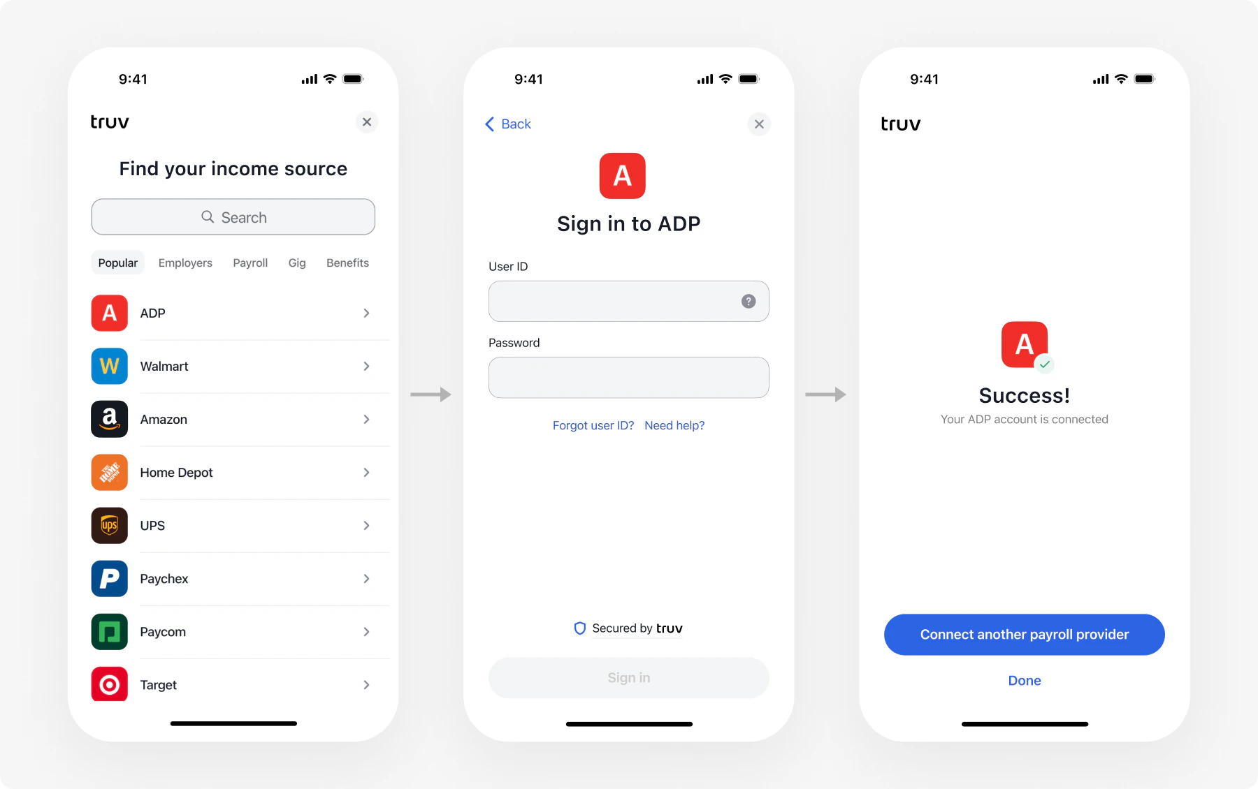 Widget - income verification